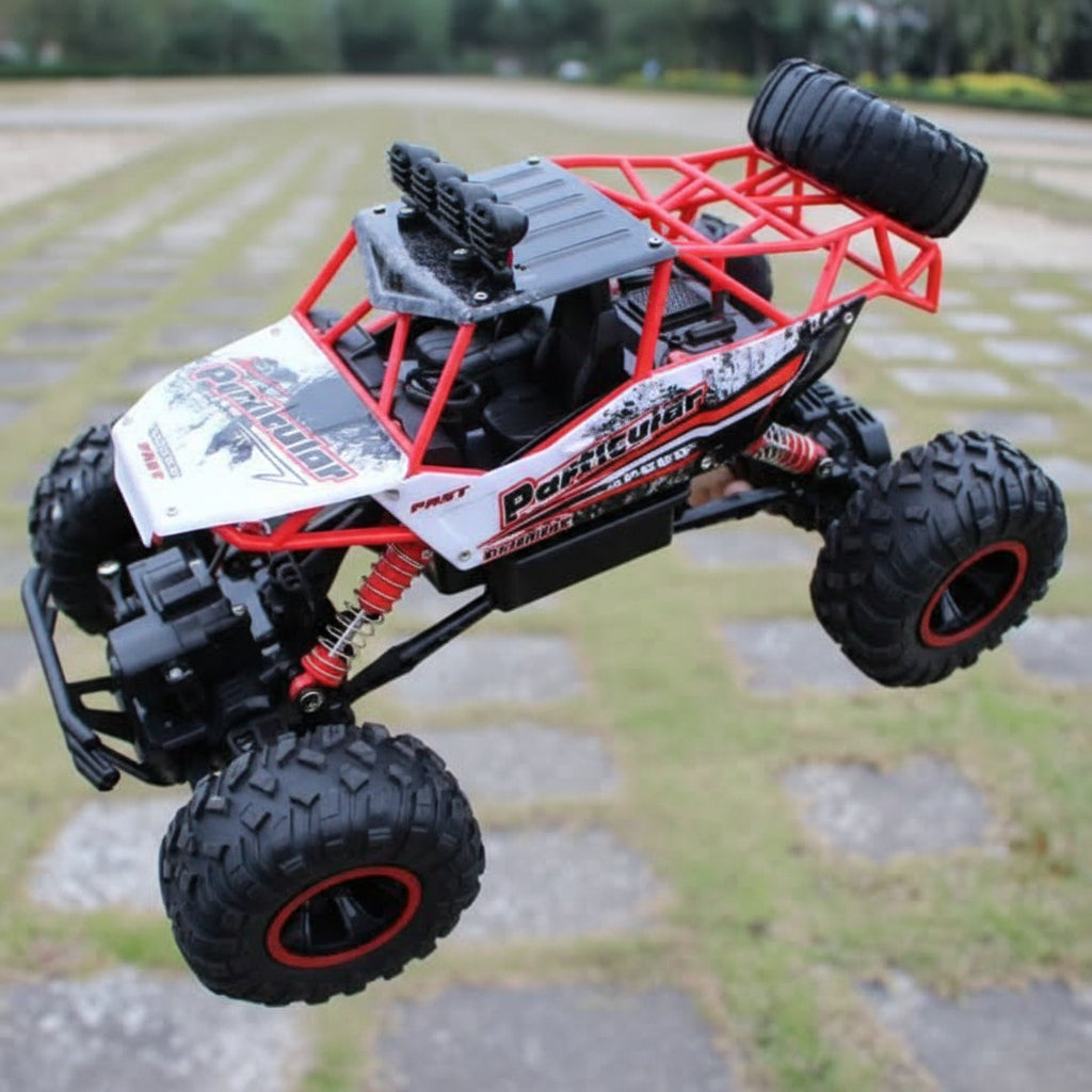 Durable remote control monster truck, perfect for adventurous kids' indoor & outdoor play.