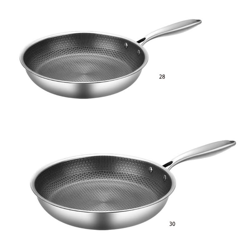 High-quality non-stick stainless steel frying pan. Induction ready, durable kitchen cookware for healthy meals.
