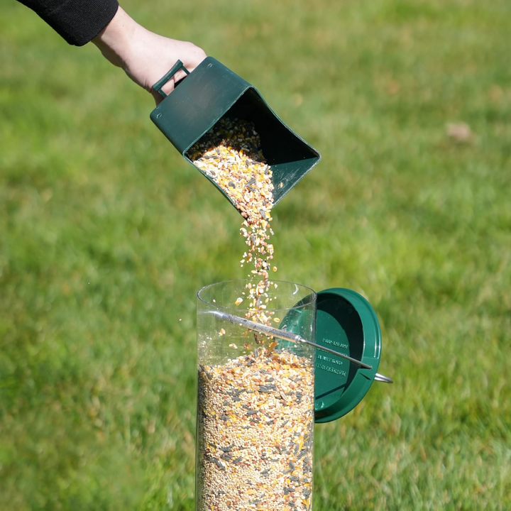 Attractive garden decor bird feeder, squirrel proof design for wild birds. Enjoy bird watching in your yard.