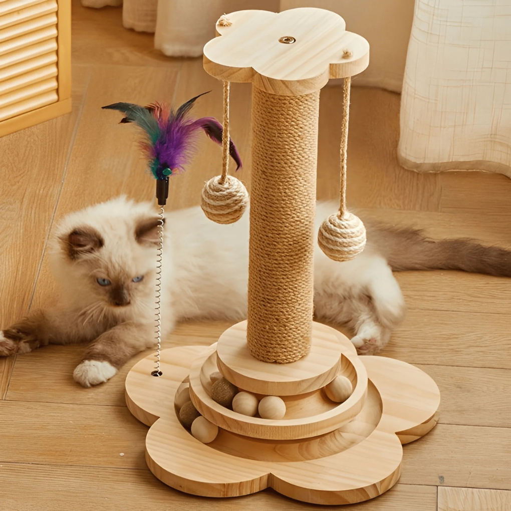 Durable sisal cat scratching post for healthy feline claws and protecting your home furniture.