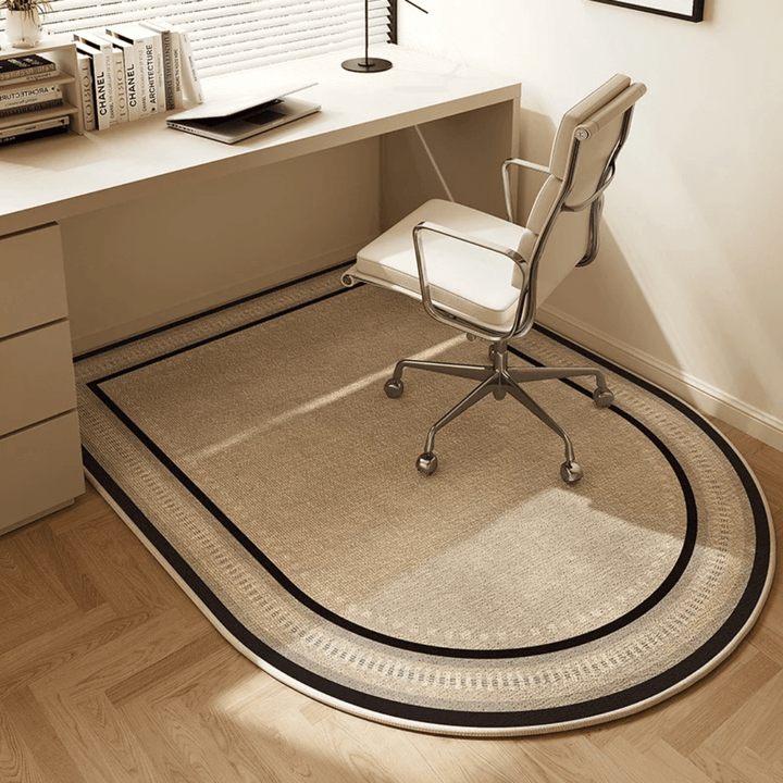 Premium velour chair mat for floor protection, enhancing home office decor while preventing scratches & dents.