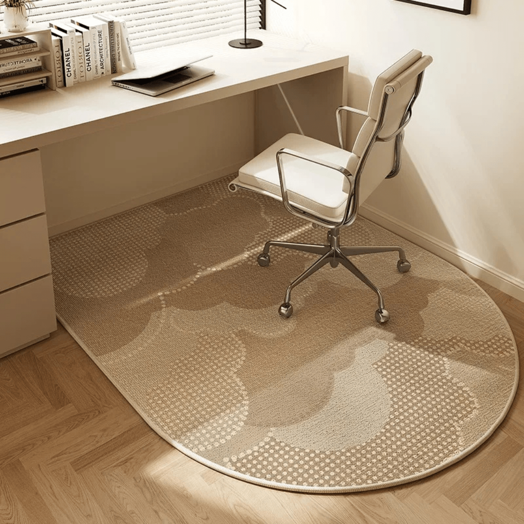 High-quality velour chair mat, ideal for home office floor protection, a durable & stylish desk accessory.