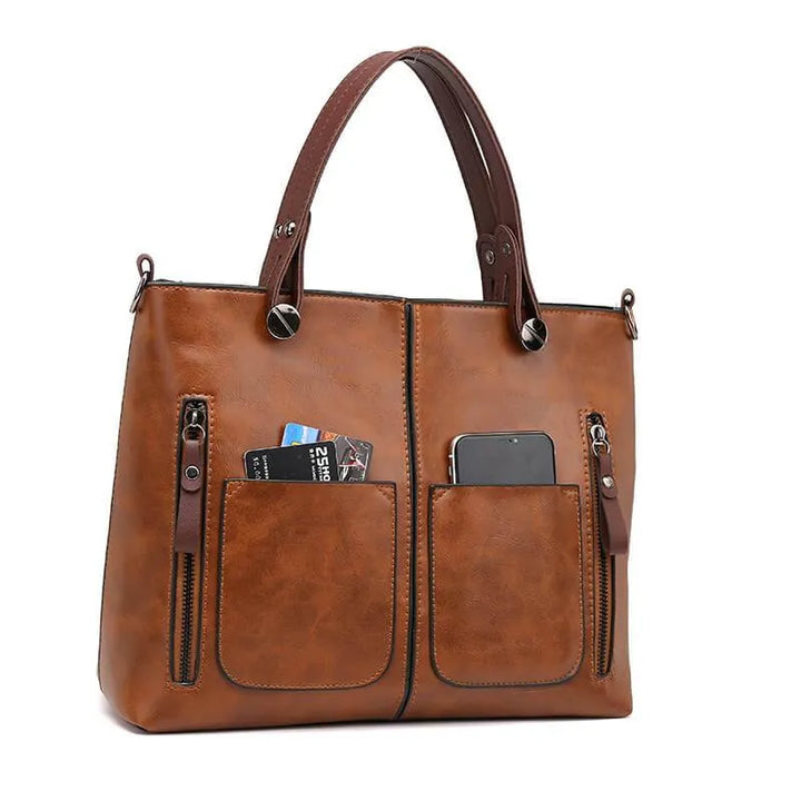 Durable & stylish women's tote bag, versatile everyday carryall with shoulder & crossbody straps.