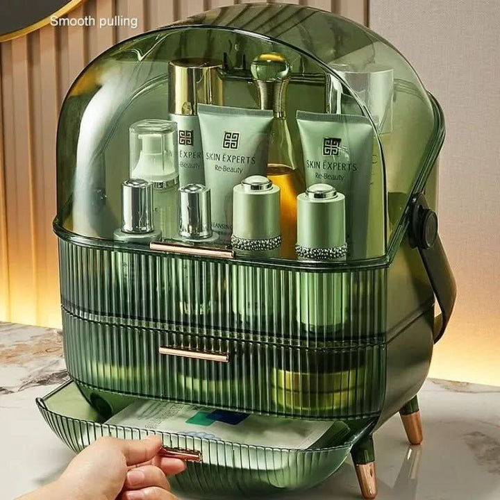 Multi-functional cosmetic storage case, dustproof & waterproof for daily use.