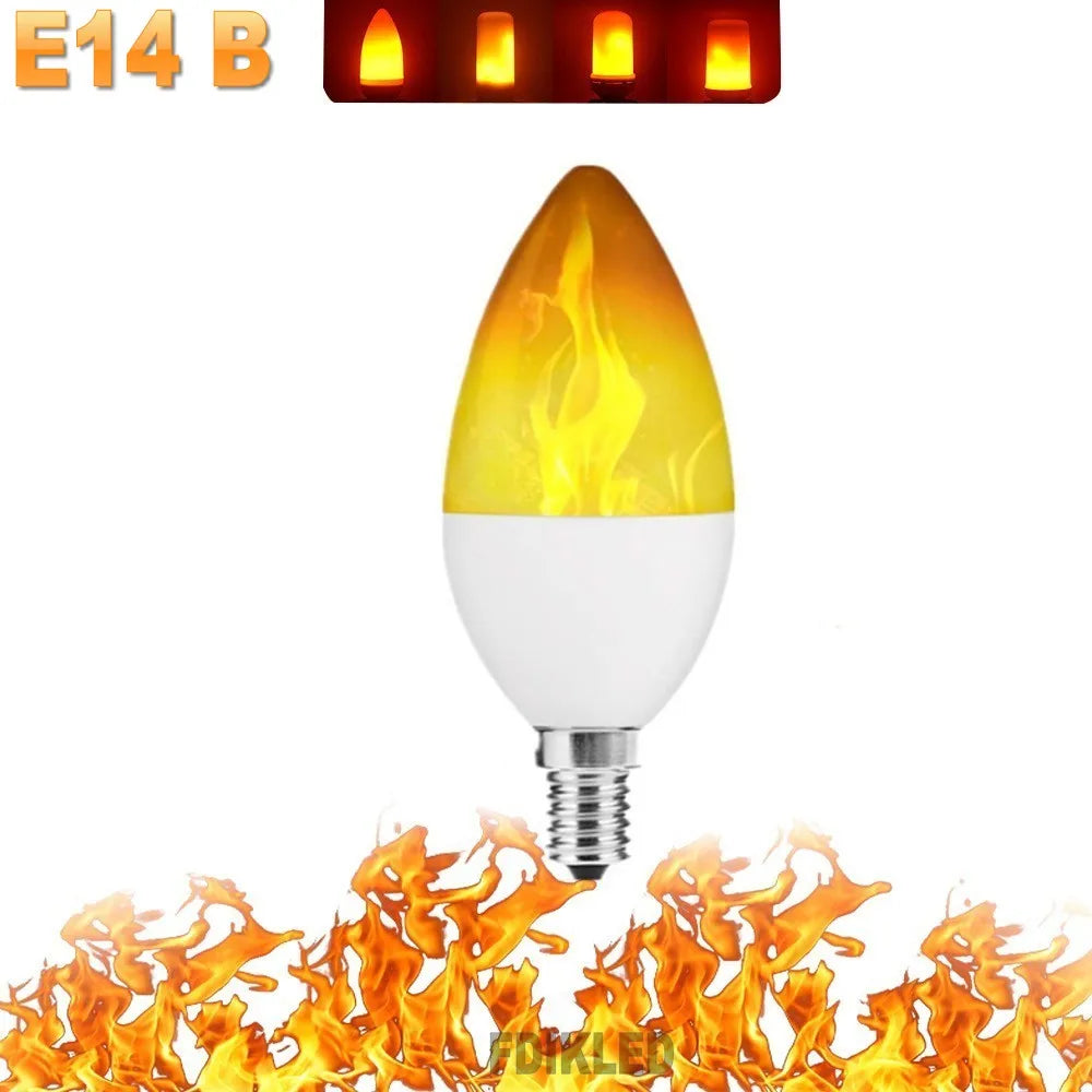 Dynamic LED flame bulb's natural flickering effect provides a safe and stunning fire light.