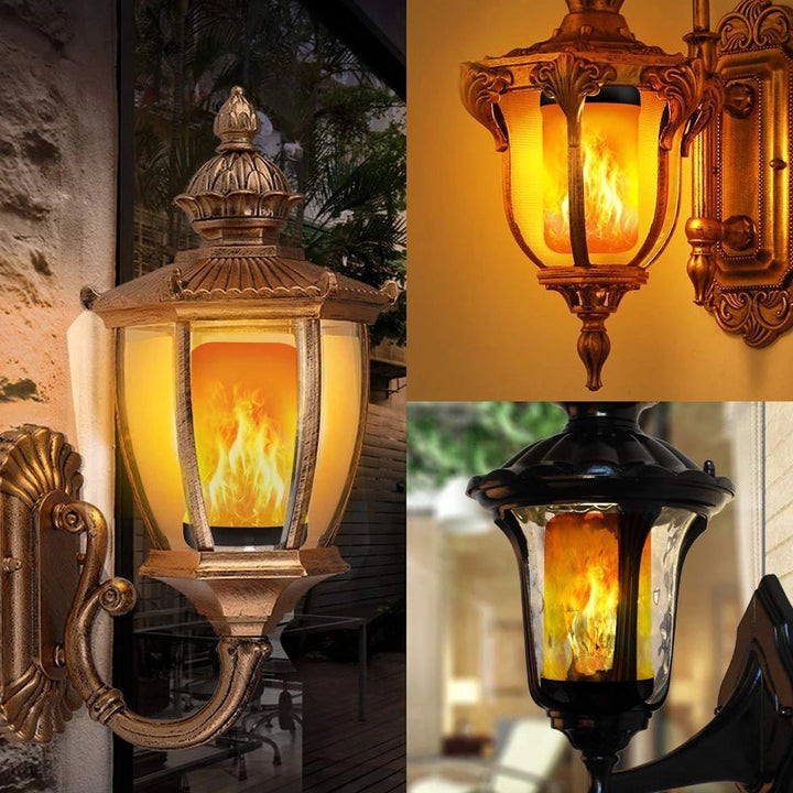Energy-efficient LED bulb with a vibrant, flickering flame effect. Enhances any home atmosphere.