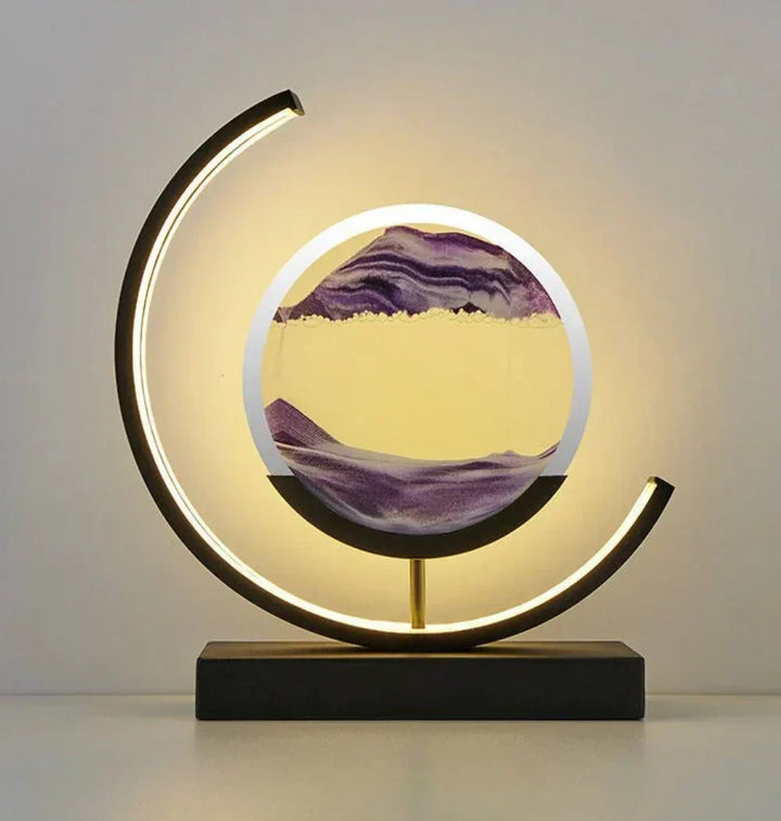Captivating dynamic sand art table lamp, a stunning addition to any room for unique lighting & visual interest.