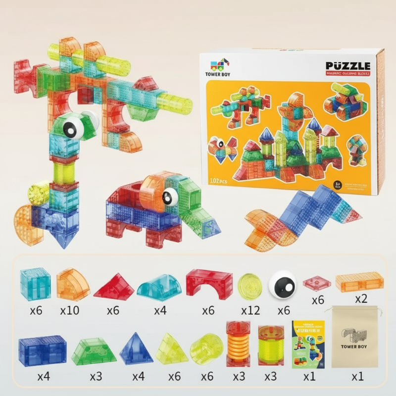 Magnetic building blocks demonstrating strong connections, a quality construction toy for educational play.