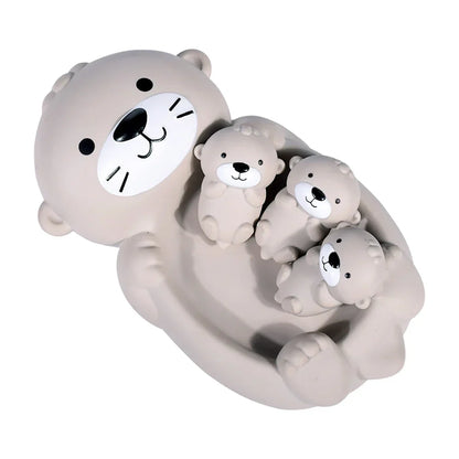 Educational otter bath toys set for kids, plastic, floating, water play