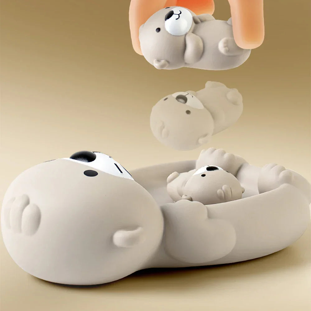 Cute plastic otterbath toys set for kids, perfect for engaging water playtime