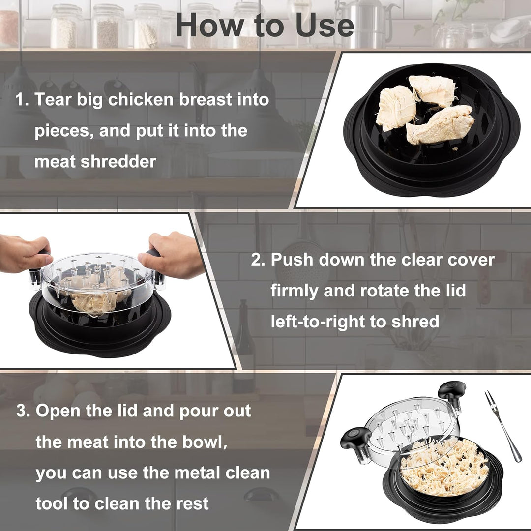 Manual kitchen meat shredder for efficient chicken & pork shredding, simplifying meal prep.