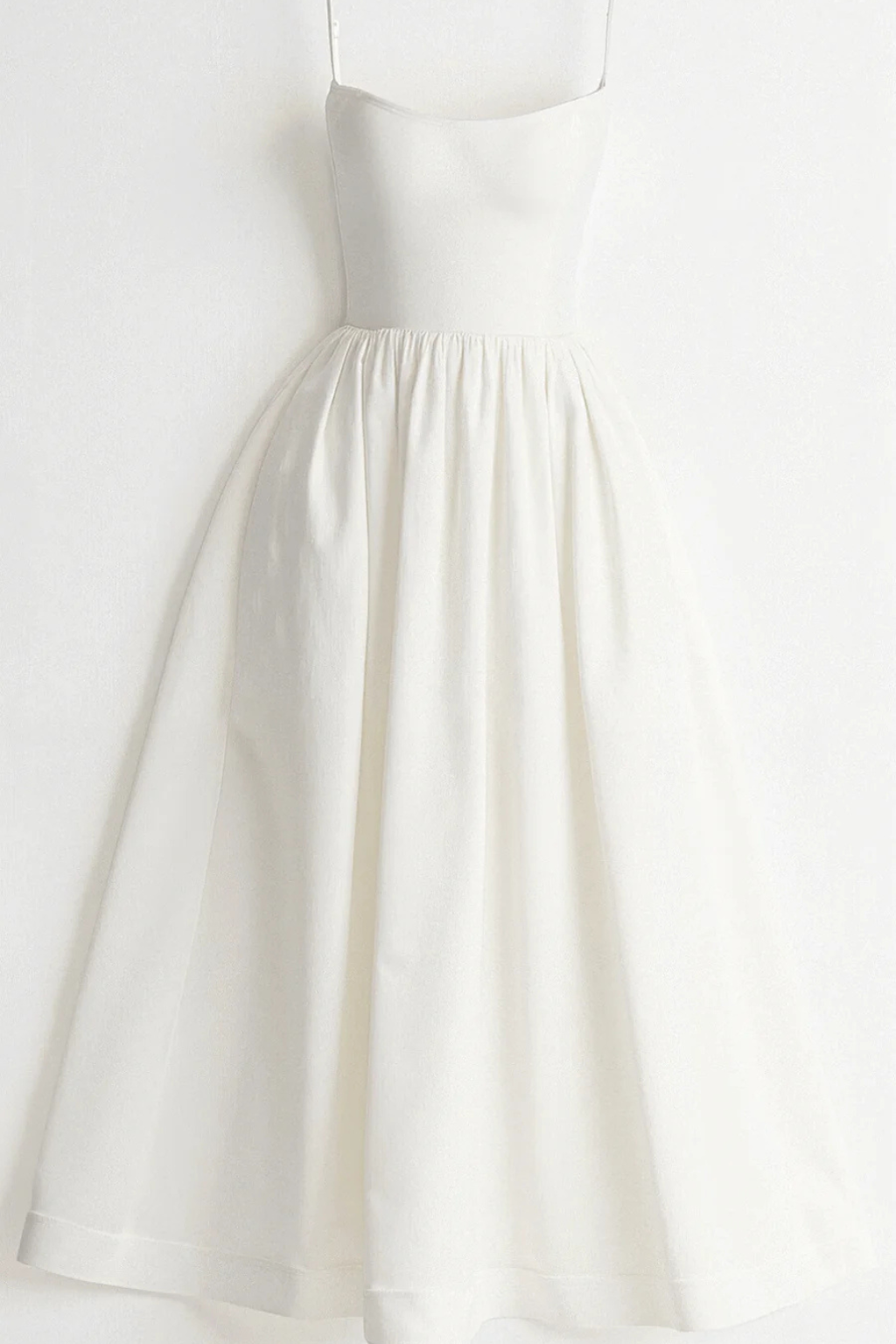 Gorgeous women's midi sundress with spaghetti straps, perfect for any summer occasion.