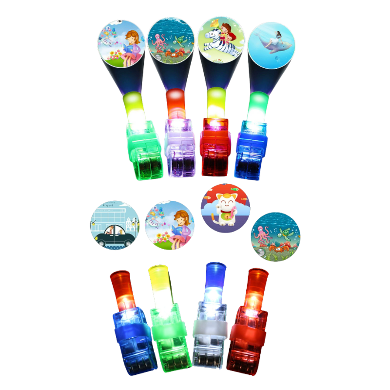 Unisex LED finger light 8-pack, creative play toy and event decor for festive occasions