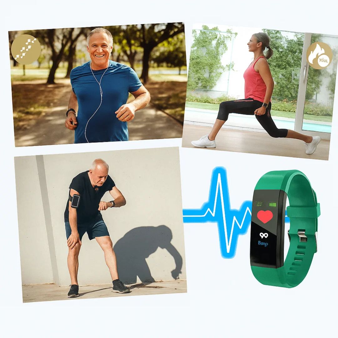 Health monitoring smartwatch for seniors, tracking vital signs & providing medical alerts.