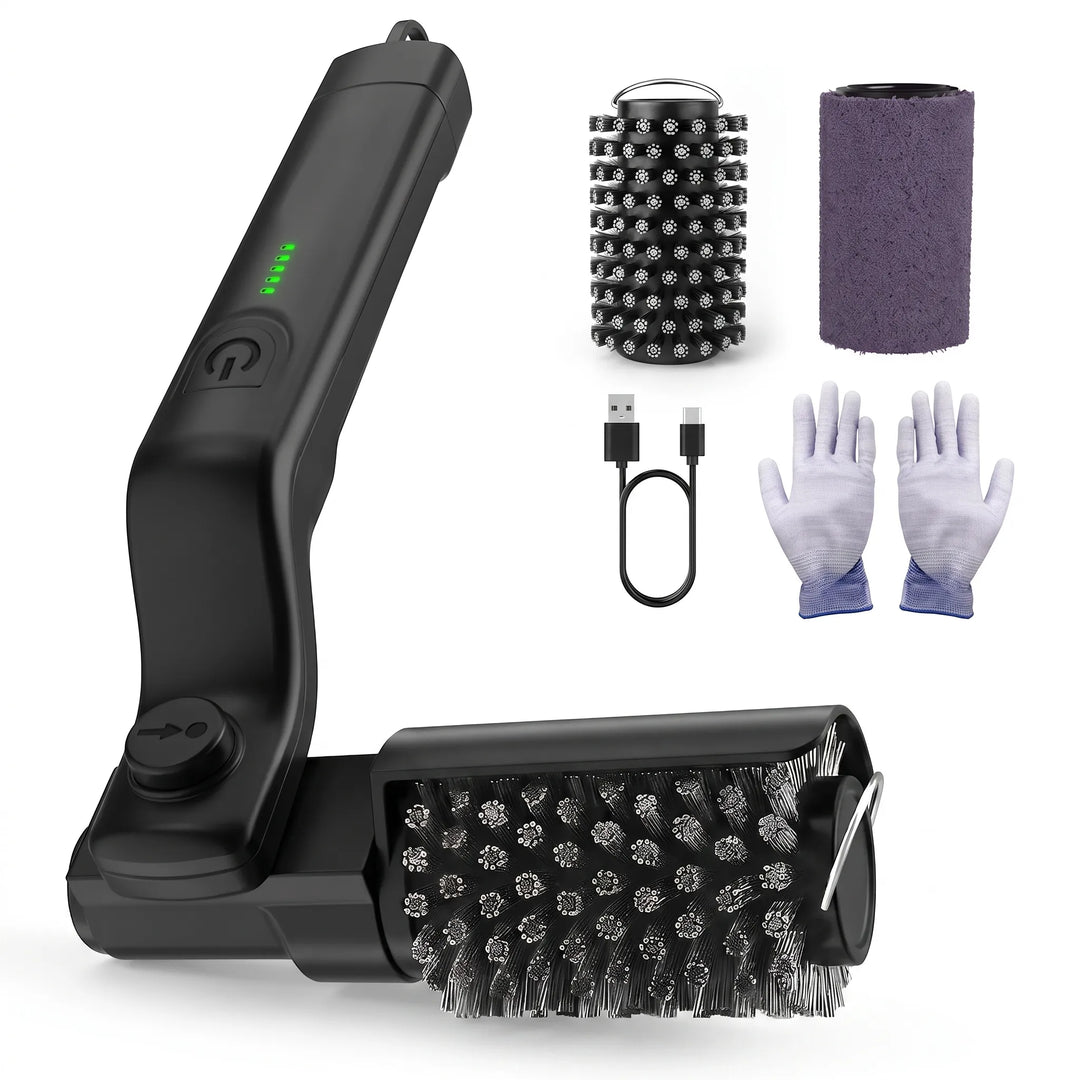 Cordless electric grill brush for effortless cleaning of outdoor BBQ grates and surfaces. A must-have grill accessory.