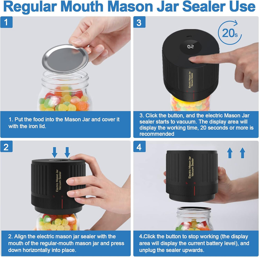 Modern electric jar sealer kit, a convenient kitchen tool for efficient home food preservation.