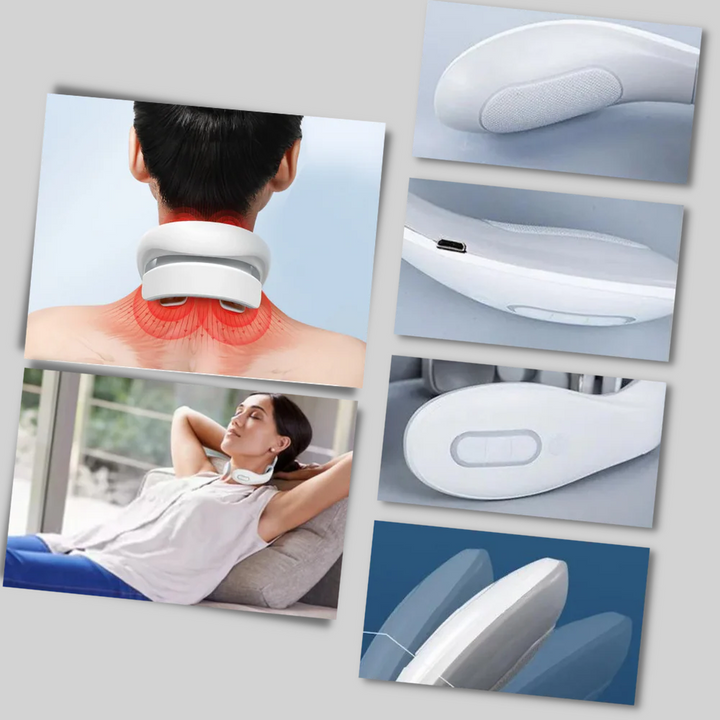 Comfort-focused electric neck massager with heat for relaxation, stress relief, and personal care.
