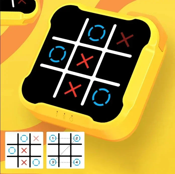 Portable electronic Tic Tac Toe game, a fun educational toy for family and travel entertainment.