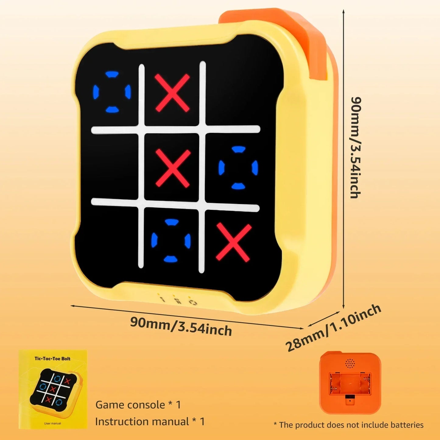Electronic Tic Tac Toe game, a compact and educational toy for memory development and strategic thinking.