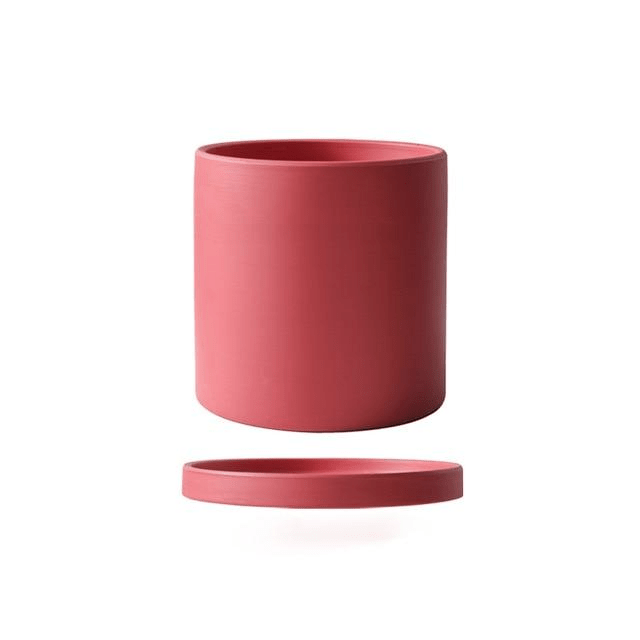 Elegant ceramic indoor plant pot with matching saucer, a versatile plant decor item.