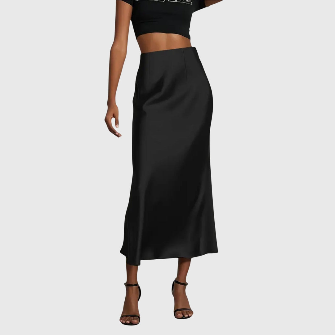 Flattering bias cut high waist maxi skirt for women, designed for an elegant and comfortable fit.