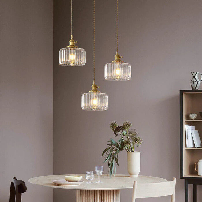 Ambient crystal pendant light, elegant glass fixture, vintage ceiling lamp for gentle home glow.