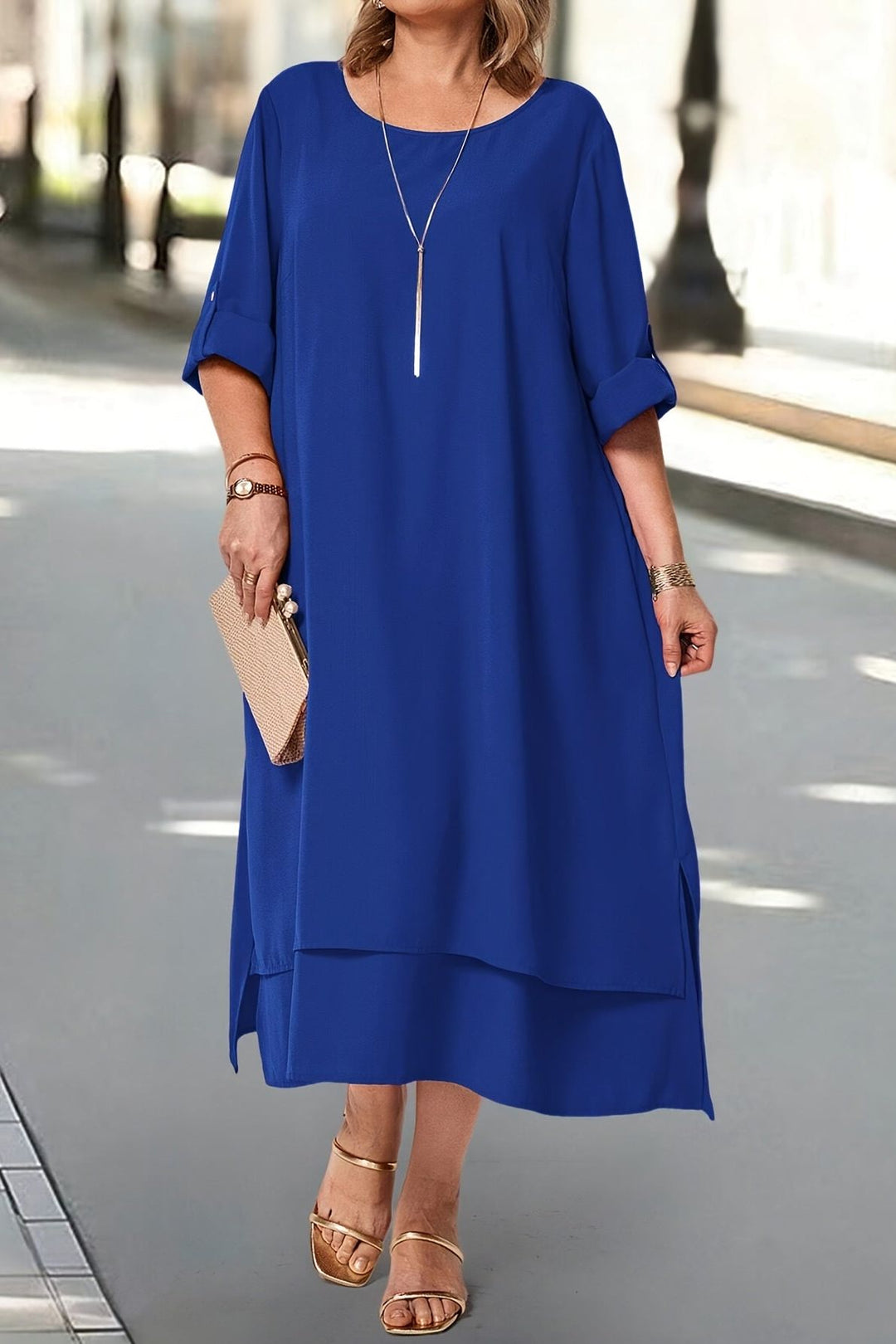 Elegant flowing maxi dress for women, perfect for special occasions.