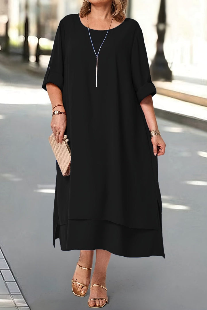 Sophisticated blue maxi dress, elegant evening gown for formal events.