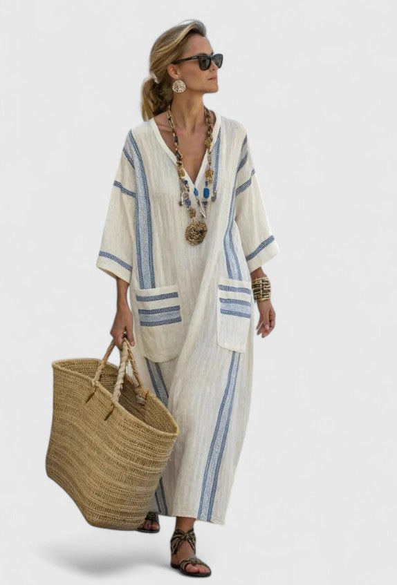 Beautiful women's elegant maxi dress, a flowy long dress for summer fashion & versatile spring style.