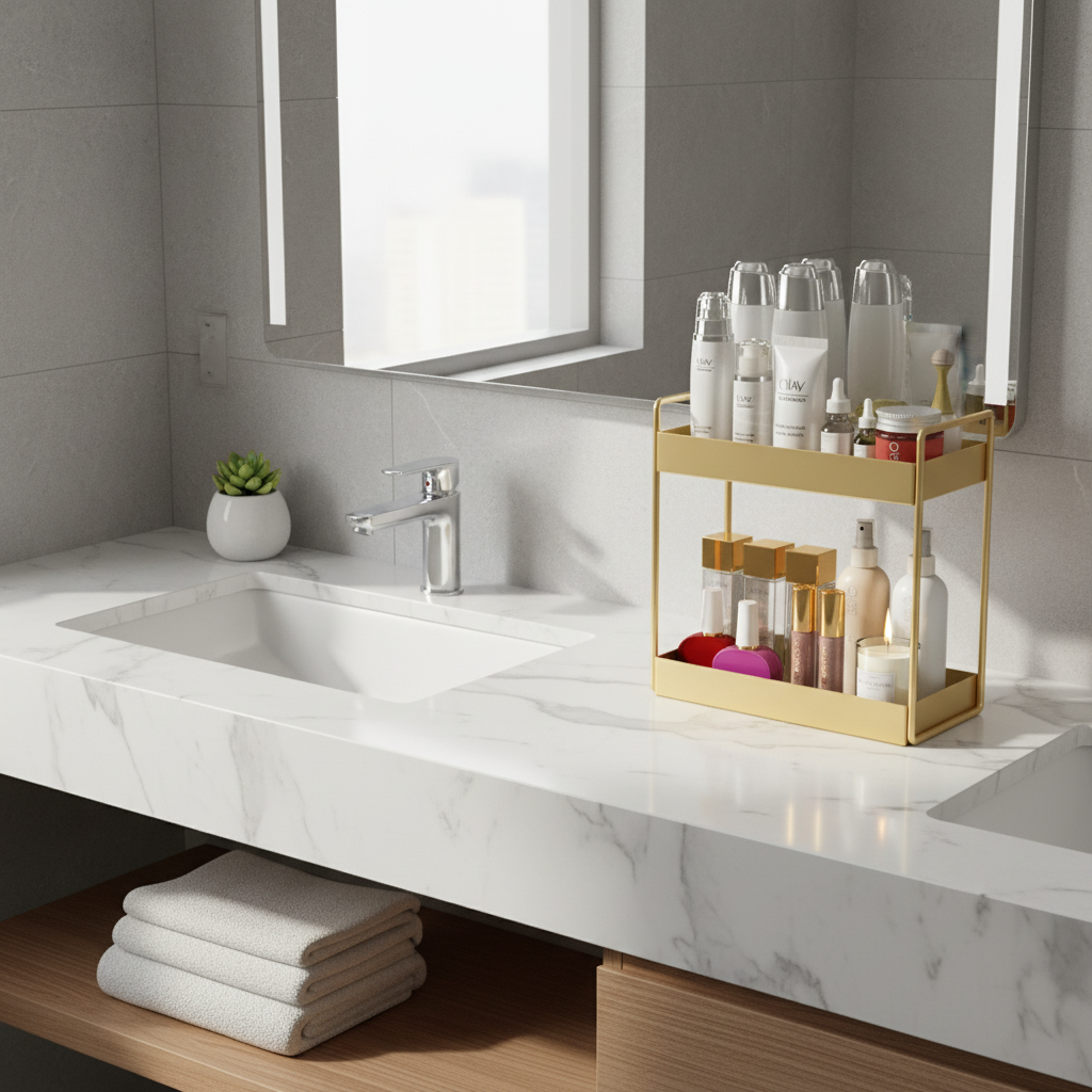 Compact GlamBoard organizer tray, a modern storage solution for small spaces and decluttering.