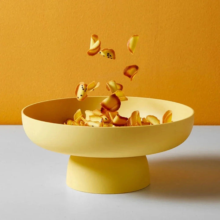 Hand-painted fruit bowl for kitchen storage & organization. Modern classic decor serving bowl.