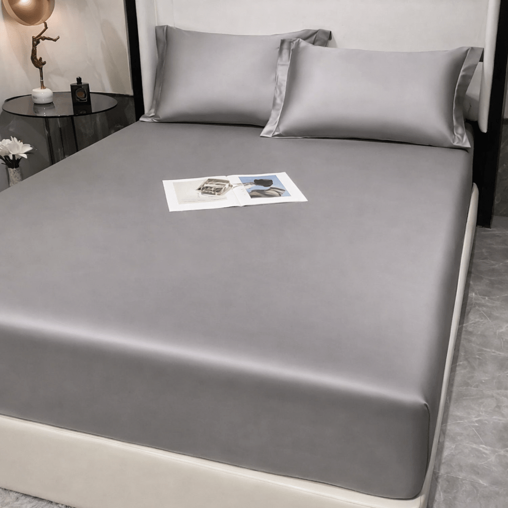 Breathable long-staple cotton fitted sheet. Experience soft, cool comfort with its deep pocket design for snug fit.
