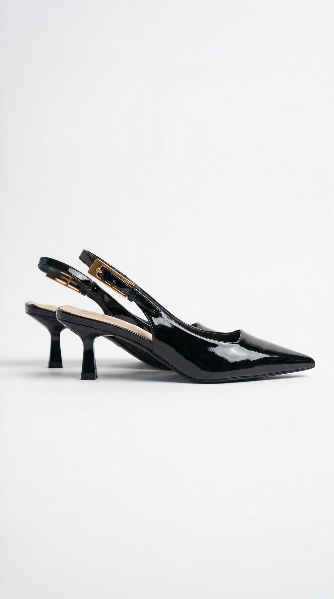 Women's formal pointed toe slingback kitten heels, perfect for office, party & elegant wear.