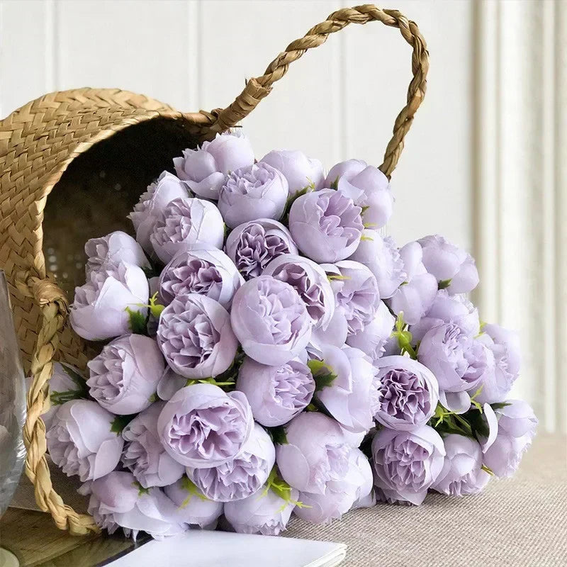 Lush artificial peony bouquet, a stunning and durable choice for bridal bouquets & wedding centerpieces.