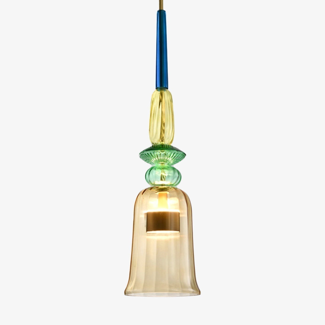 Chic Sofia dining room pendant light, featuring stunning colored glass and modern design.