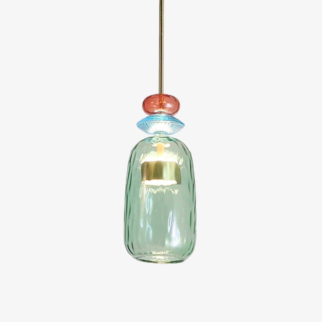 Sophisticated Sofia colored glass ceiling lamp, perfect modern lighting for elegant spaces.