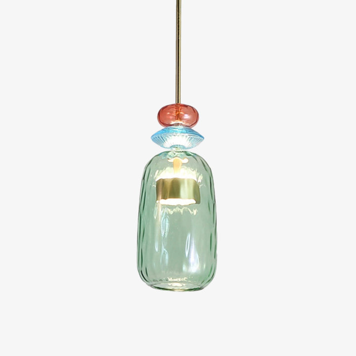 Sophisticated Sofia colored glass ceiling lamp, perfect modern lighting for elegant spaces.