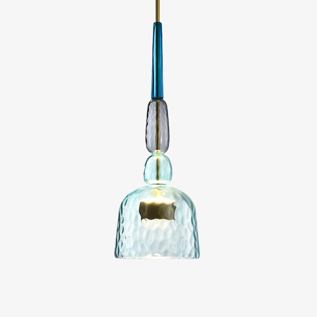 Stylish Sofia LED ceiling lamp, crafted from elegant colored glass, enhances home decor.