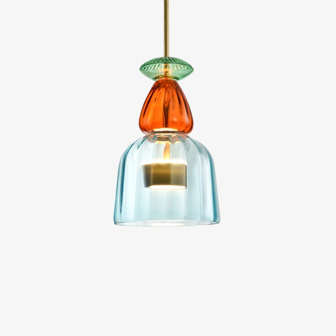 Sofia colored glass pendant, LED lighting, bringing a modern and stylish touch to interiors.