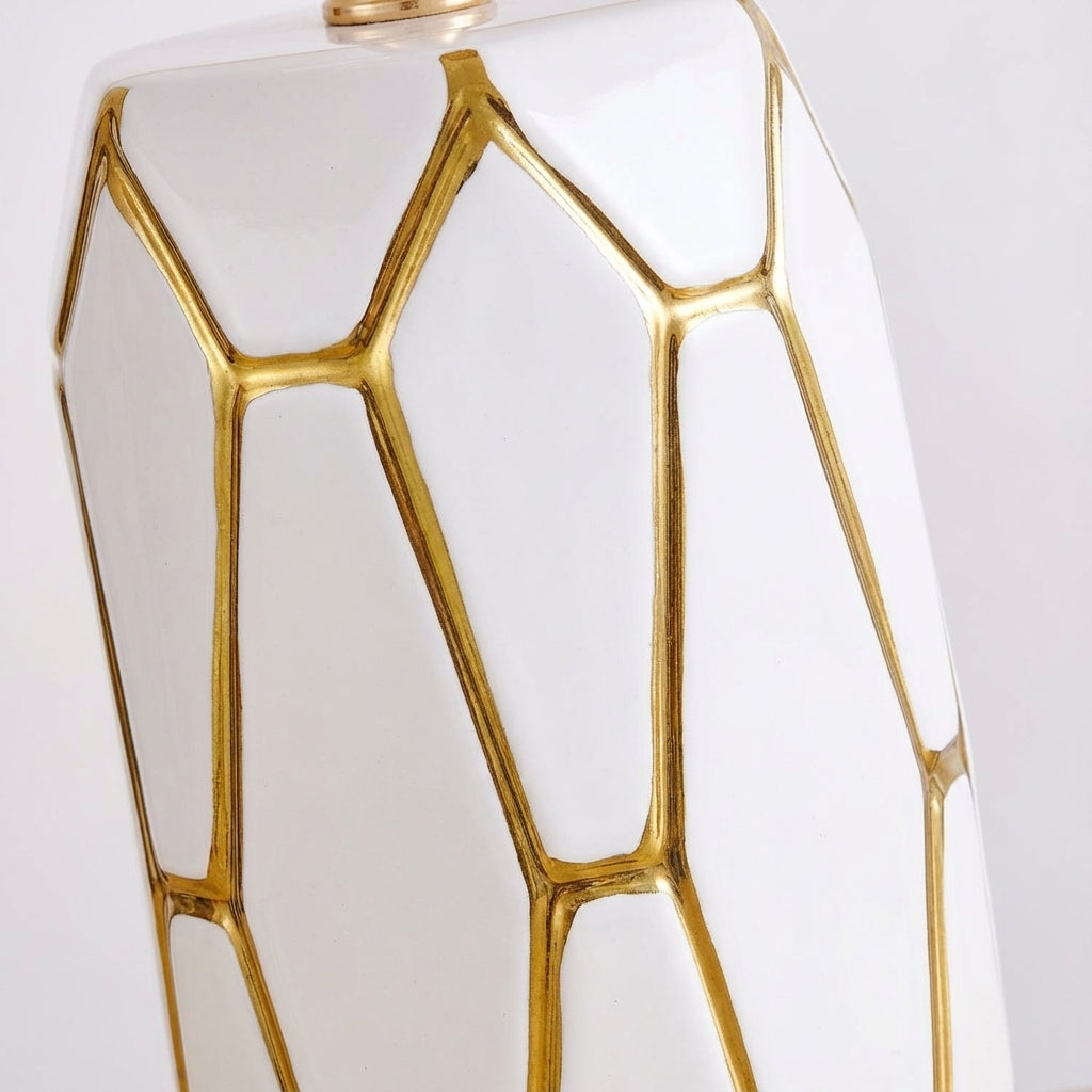 Stylish ceramic desk lamp by Nostalux. Provides ambient & accent lighting. Great for home decor in living rooms.