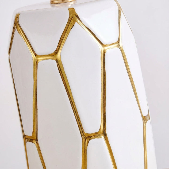 Stylish ceramic desk lamp by Nostalux. Provides ambient & accent lighting. Great for home decor in living rooms.