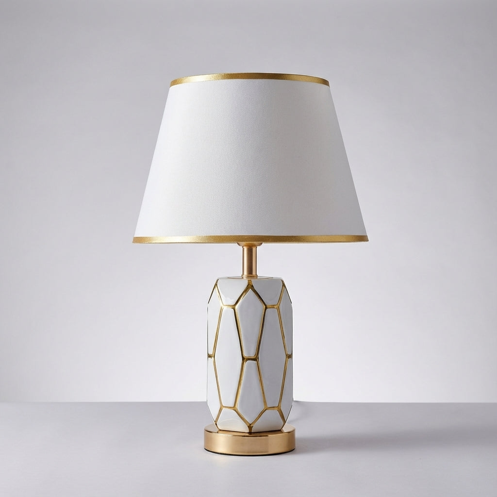 Nostalux ceramic table lamp, a blend of modern & vintage style. Ideal accent light for elegant home decor.
