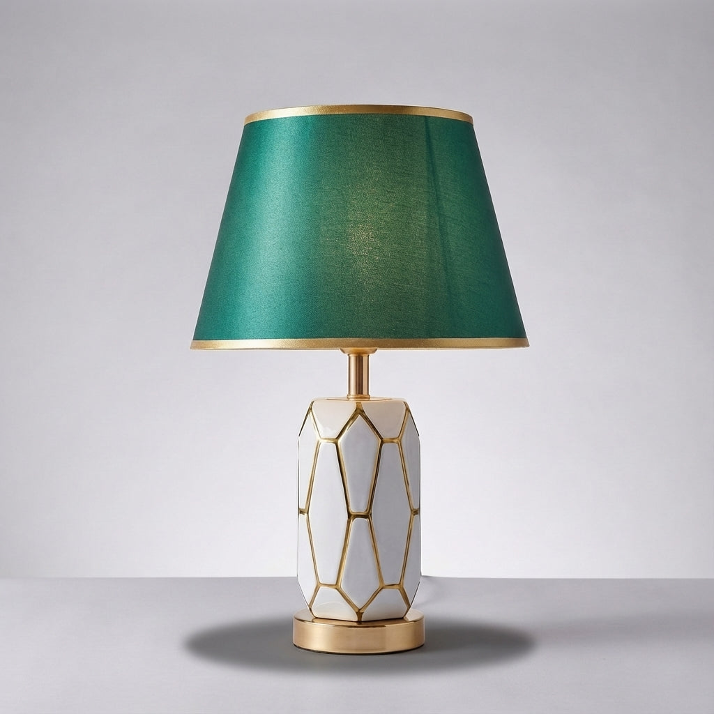 Decorative ceramic table lamp, Nostalux, designed for living room decor. Provides elegant ambient lighting.