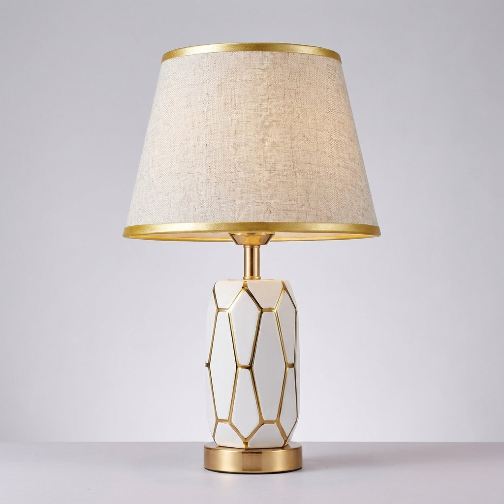Nostalux ceramic table lamp offers soft ambient lighting. An elegant desk or accent lamp for modern home decor.