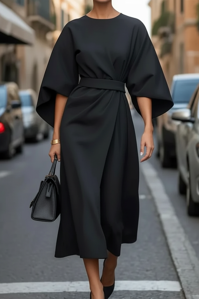 Versatile women's evening dress, a sleek & sophisticated midi style perfect for parties & special occasions.