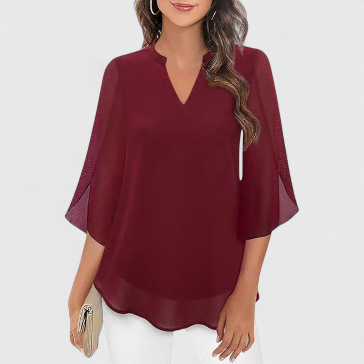 Transition from office to evening with this elegant women's long sleeve blouse, perfect for chic fashion.