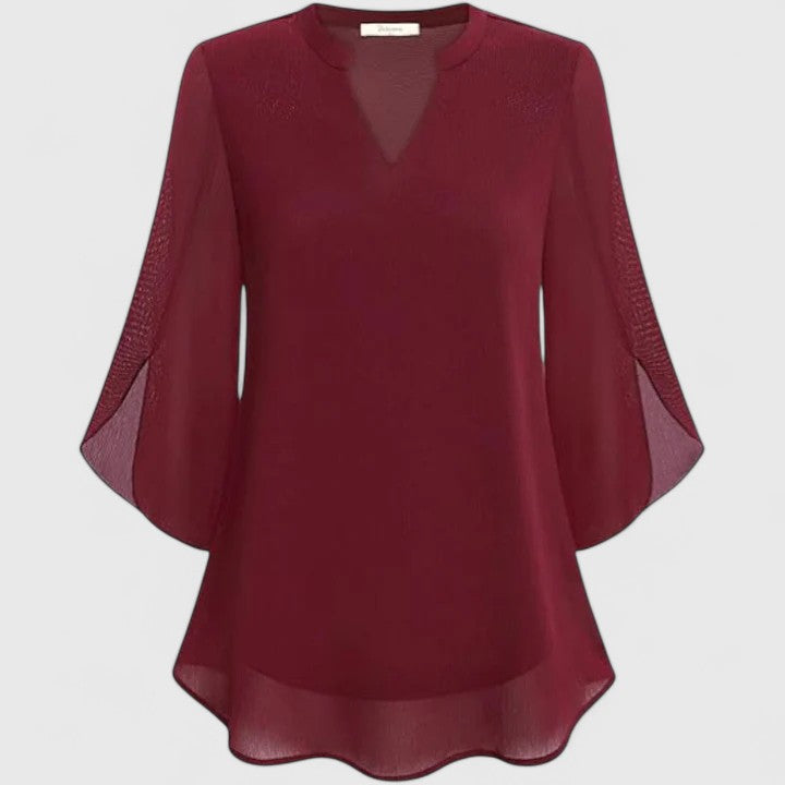 Chic women's blouse offering casual elegance, suitable for formal occasions & stylish daily wear.