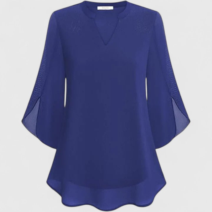 Beautiful long sleeve women's blouse, a versatile elegant top for office fashion and evening wear.
