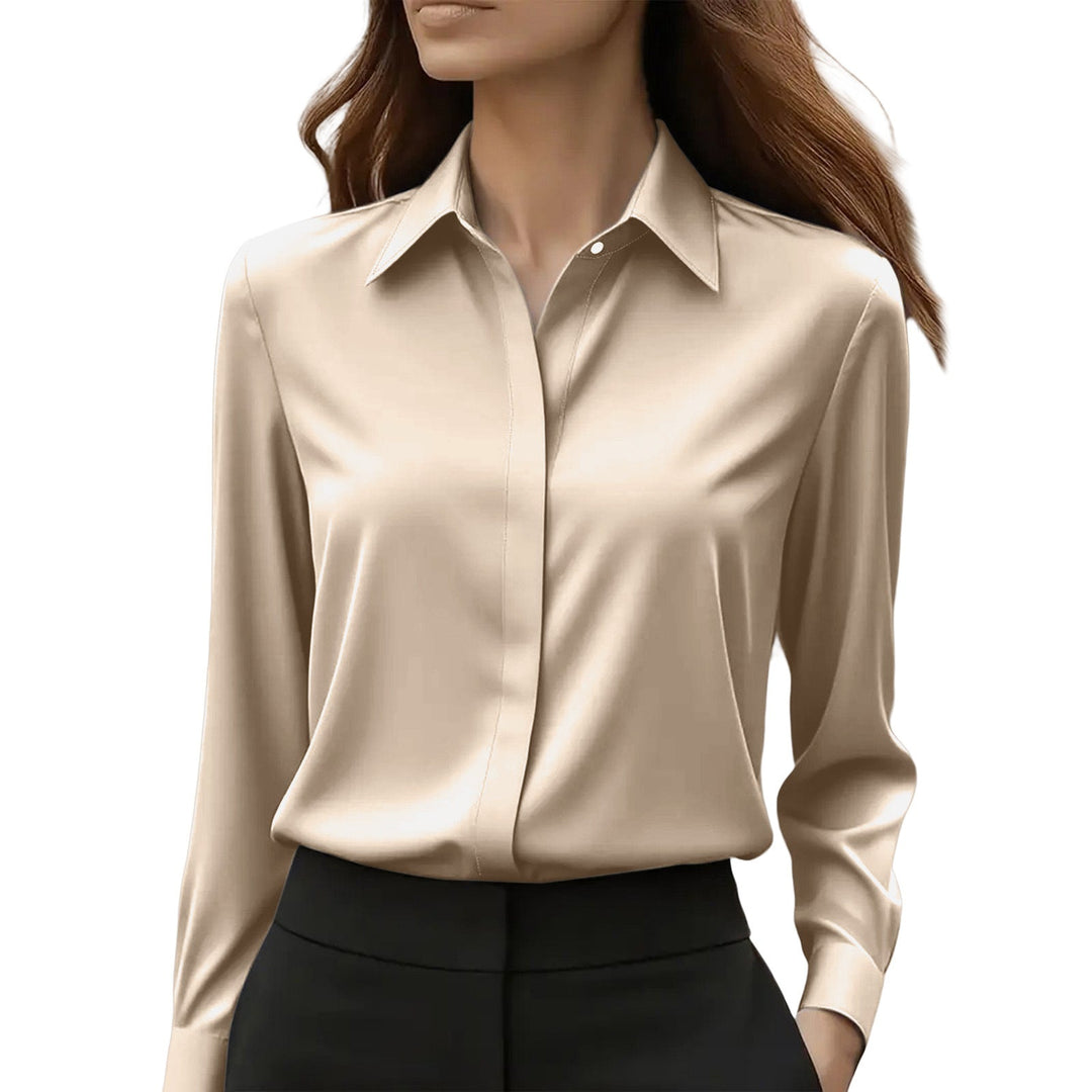 Versatile button-front women's blouse, a sophisticated top offering effortless style and comfort.