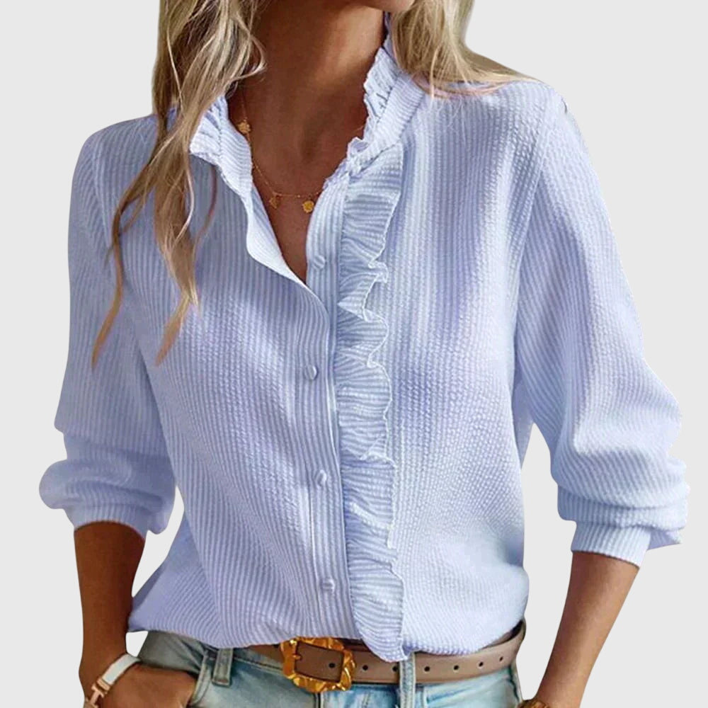 Elegant women's chic blouse, perfect for office or casual style. Long sleeve, versatile fashion.